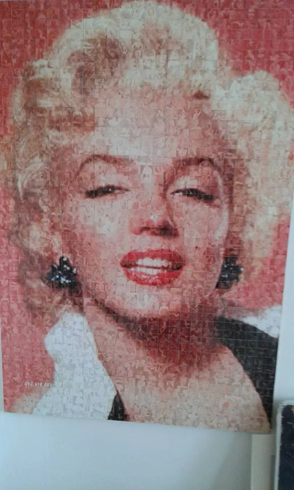 Quadro a mosaico con ritratto di diva