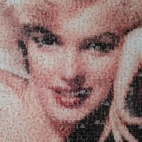 Quadro a mosaico con ritratto in stile pop Quadro a mosaico con ritratto in stile pop