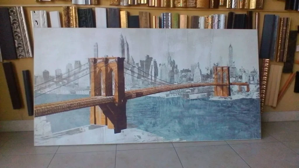 Quadro del ponte di Brooklyn su tela
