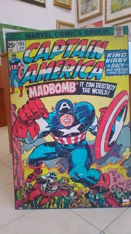 Stampa a fumetti anni Settanta su tela