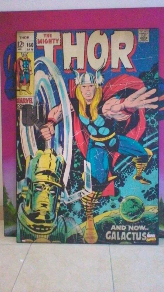 Stampa a fumetti vintage su tela